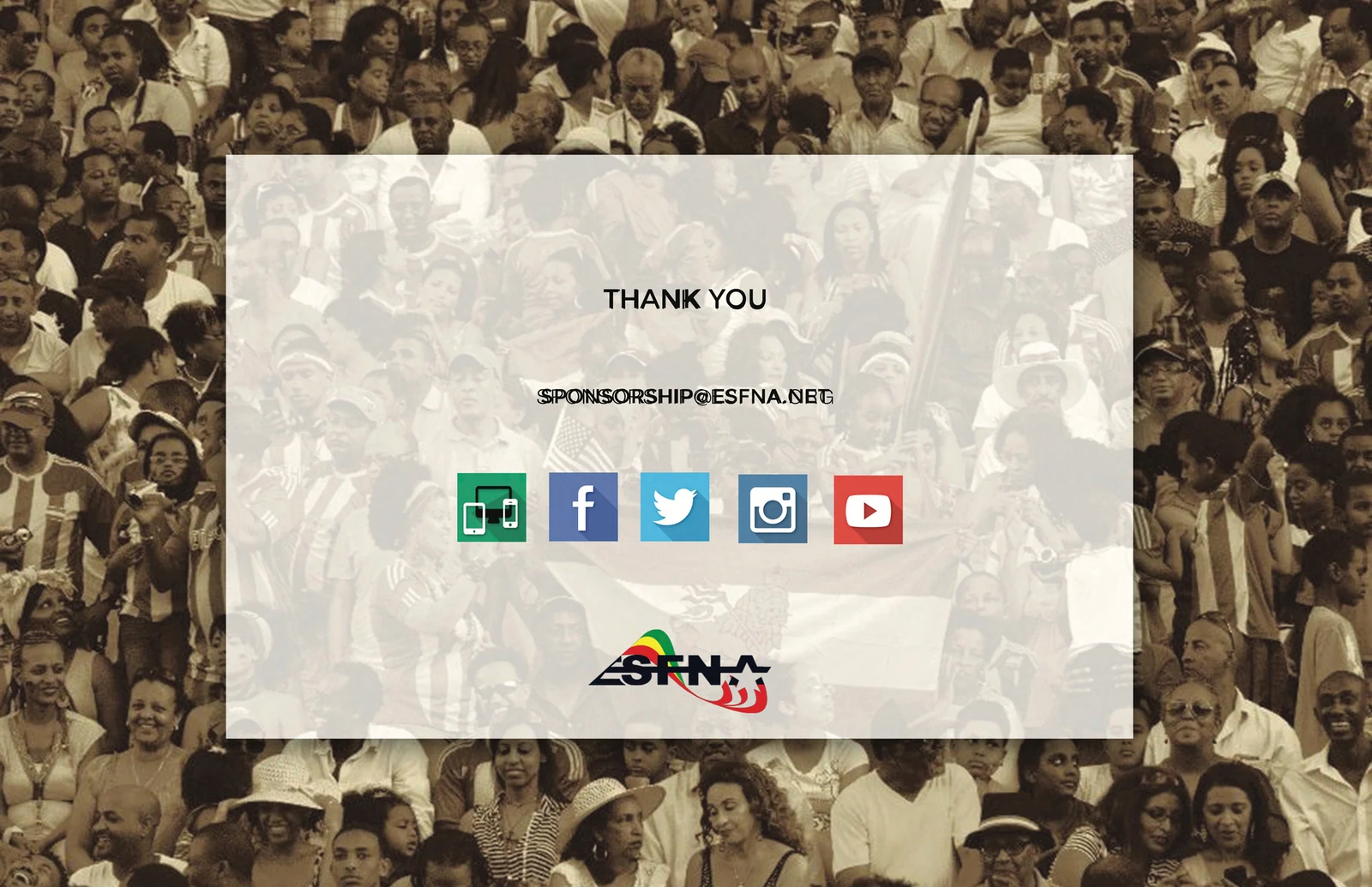 ESFNA storyboard, slide 17: Thank You